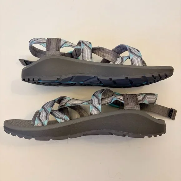 Chaco Z Cloud 2 Z2 Size 8 Women Candy Gray Turquoise Sport Sandal EUC - Picture 4 of 6